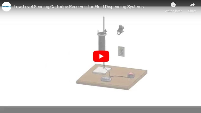 Depósito de cartucho de sensor de bajo nivel para sistemas dispensadores de fluidos