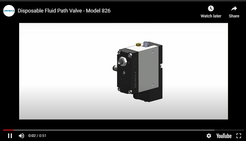 Model 826 Disposable Fluid Path Dispense Valve