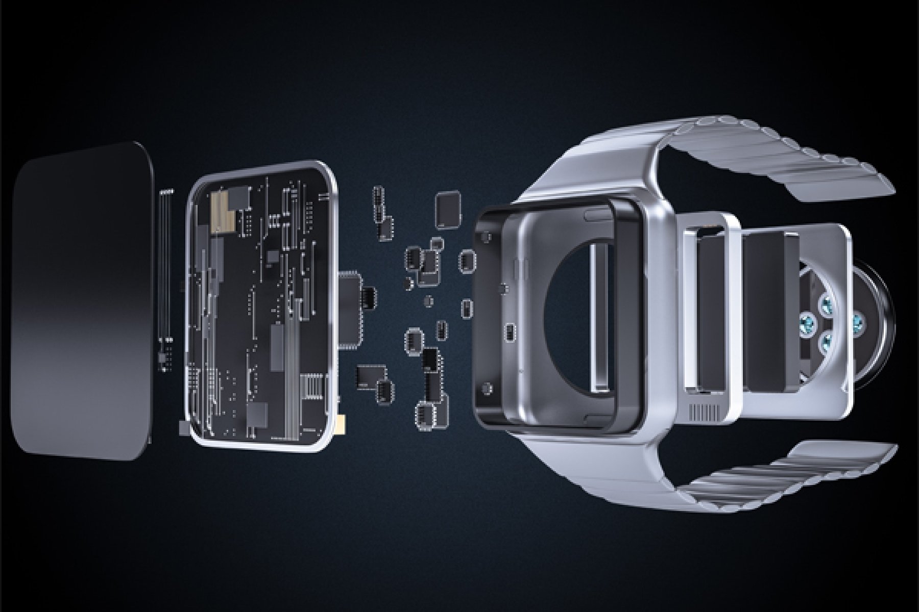 Dymax 9201-W Klebstoff für tragbare Technologie, der für die Montage von tragbaren Verbrauchergeräten wie Smartwatches verwendet wird